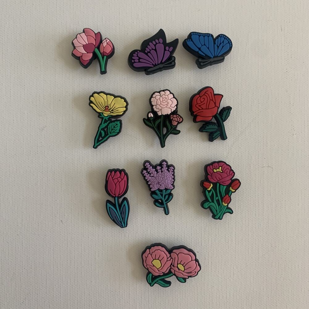 Jibbitz Floral 10 PCS Charms For Crocs Shoe Charms Adult Kids Girls